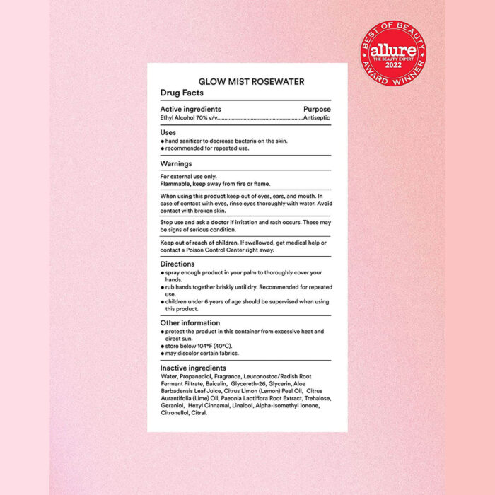 Glow Mist Rosewater Hand Sanitizer - Image 6