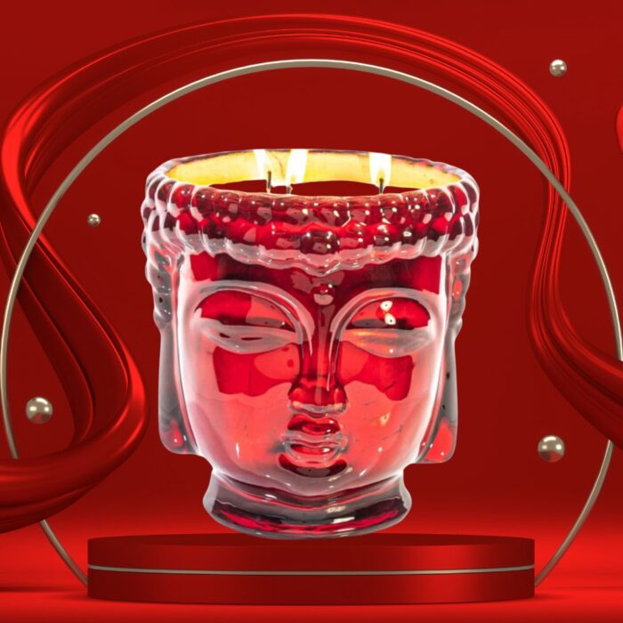 Buddha Royal Ruby 24K Gold Scented Candle - Image 3